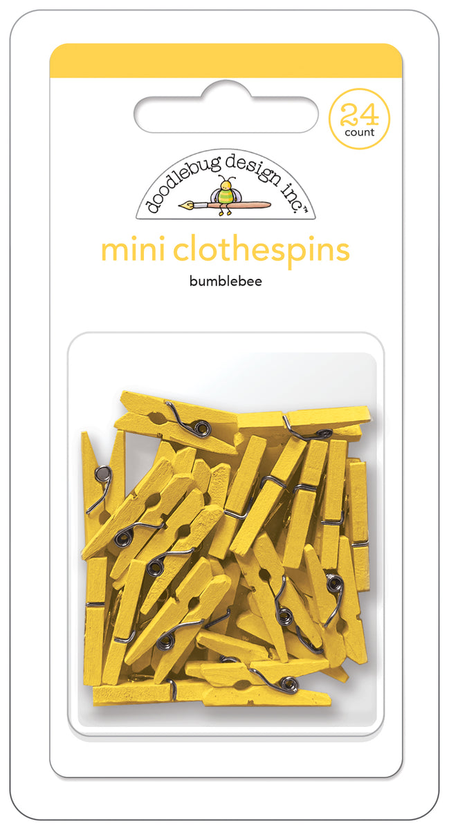 Doodlebug NEW Mini Clothespins Bumblebee – 3 Craft Chicks